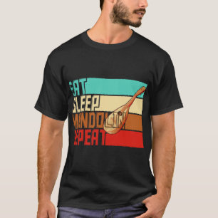 Mandolin Lover Vintage Eat Sleep Repeat Mandolin T-Shirt
