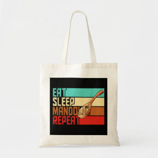 Mandolin Lover Vintage Eat Sleep Repeat Mandolin Tote Bag
