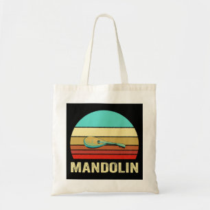 Mandolin Lover Vintage Retro Style Sunset Mandolin Tote Bag