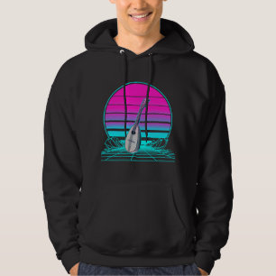 Mandolin Lover Vintage Retro Sunset Mandolin 2 Hoodie