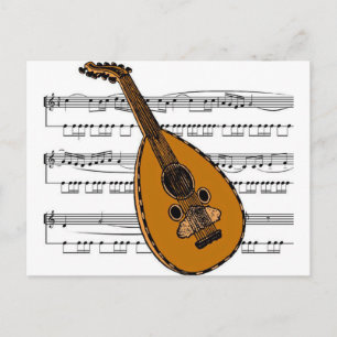 Mandolin musical 15 B Postcard
