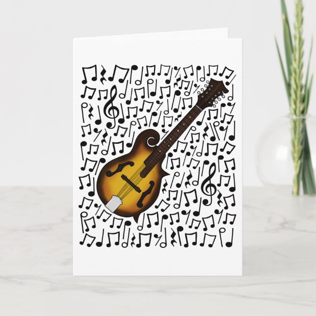 Mandolin Musical Notes Mandolinist Folk Musician (Front)