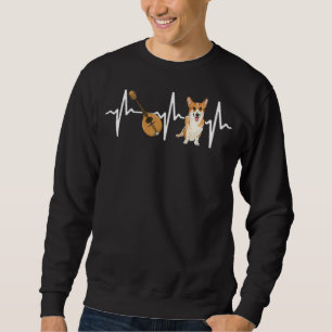Mandolin Pembroke Welsh Corgi Heartbeat Dog Sweatshirt