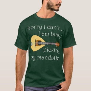 Mandolin Picking Musician Music Notes Folk Music T-Shirt