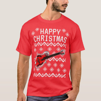 Mandolin Ugly Christmas Mandolinist Brass Musician T-Shirt