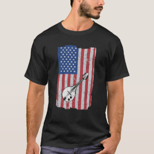 Mandolin Usa Flag Mandolin Player Mandolinist T-Shirt