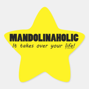 Mandolinaholic Life Star Sticker