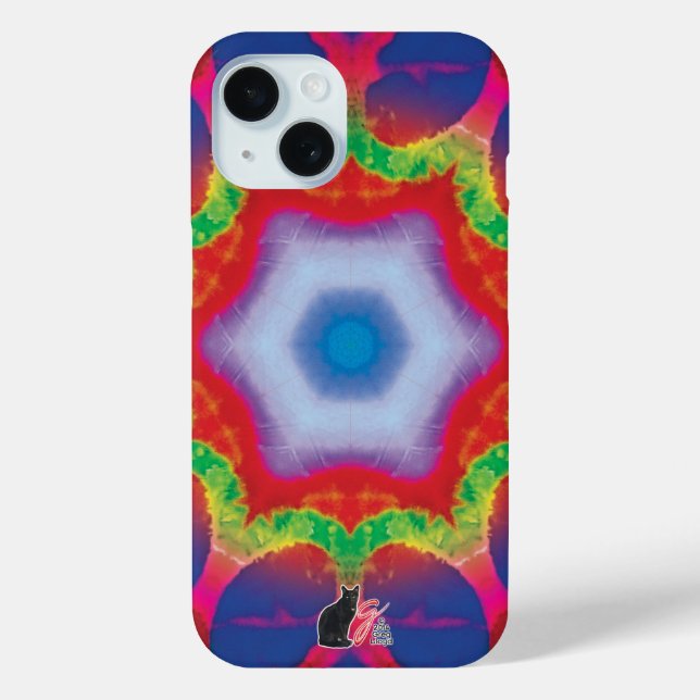 Mandril Kaleidoscope iPhone Case (Back)