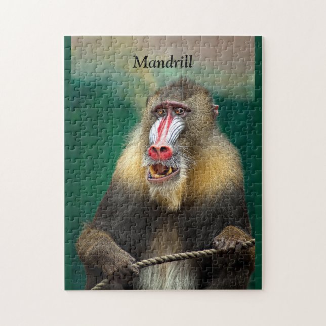 Mandrill, African Ape Jigsaw Puzzle (Vertical)