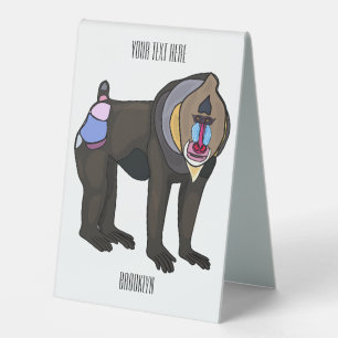 Mandrill cartoon illustration