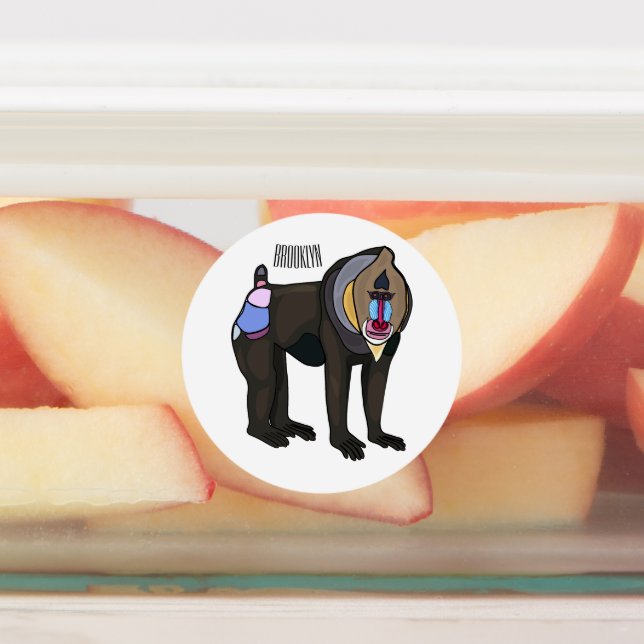 Mandrill cartoon illustration (Affixed)