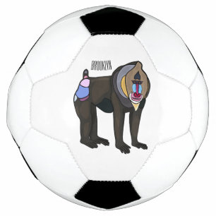 Mandrill cartoon illustration football