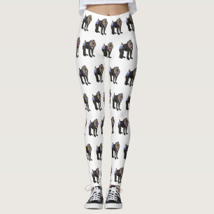 Mandrill cartoon illustration leggings
