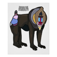 Mandrill cartoon illustration