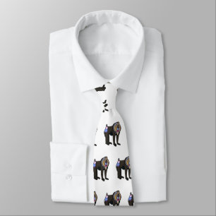 Mandrill cartoon illustration tie