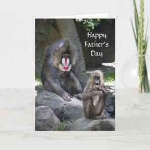 Mandrill Monkey Father's Day Card