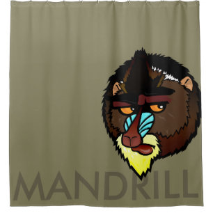 MANDRILL SHOWER CURTAIN