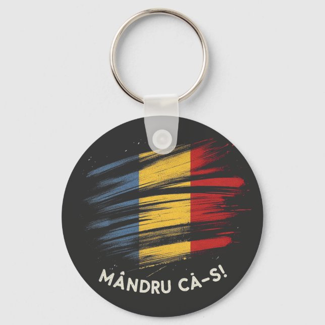 Mandru ca-s roman ribbon key ring (Front)