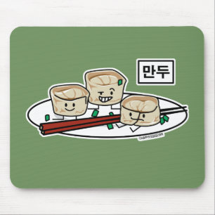 Mandu Korean dumpling dim sum breakfast hangul Mouse Mat