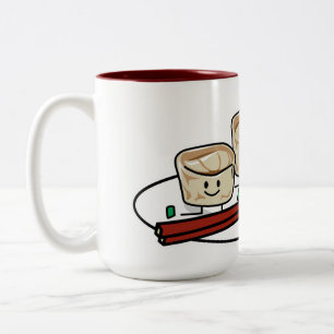 Mandu Korean dumpling dim sum breakfast hangul Two-Tone Coffee Mug