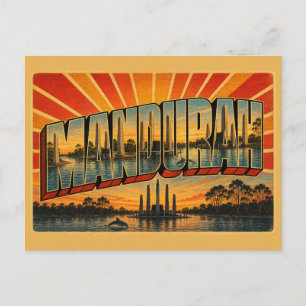 Mandurah Western Australia Waterfront Memorial Art Postcard