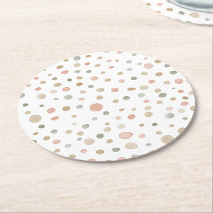 Mandy Confetti Watercolor Dots Paper Coaster