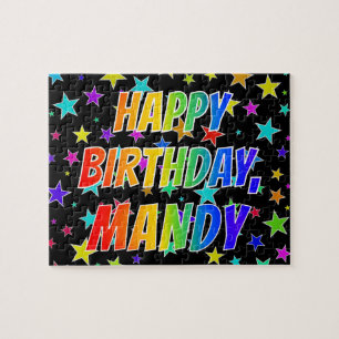 "MANDY" First Name, Fun "HAPPY BIRTHDAY" Jigsaw Puzzle