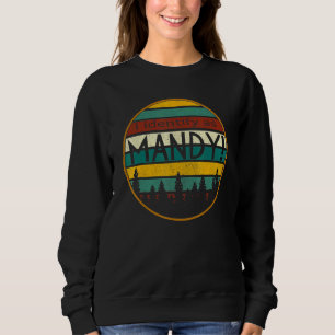 Mandy For Women I Identify As Mandy Cougar Crush Sweatshirt