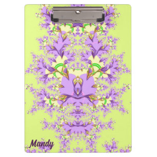 MANDY ~ Mauve, Yellow and Green Floral Clipboard
