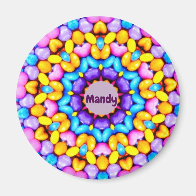 MANDY ~ Personalized Easter Pattern Fractal ~ Magnet (Front)