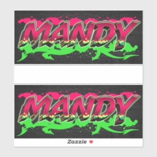 Mandy Vorname Name Graffiti Aufkleber Sticker