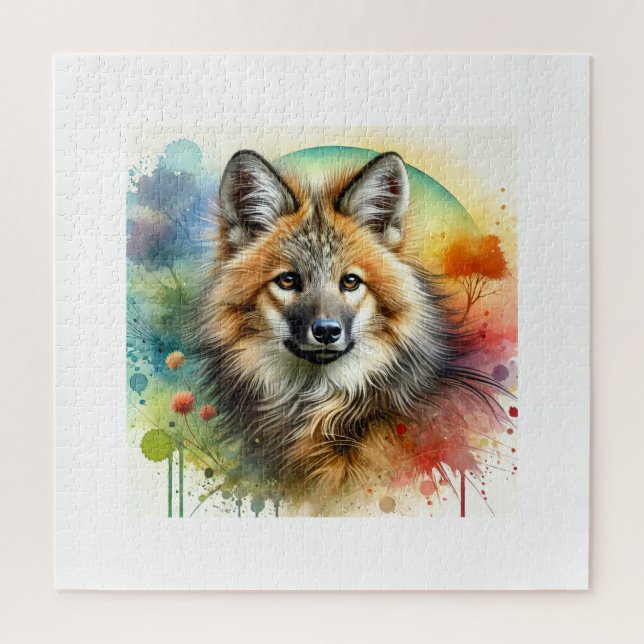 Maned Wolf 210624AREF112 - Watercolor Jigsaw Puzzle (Vertical)