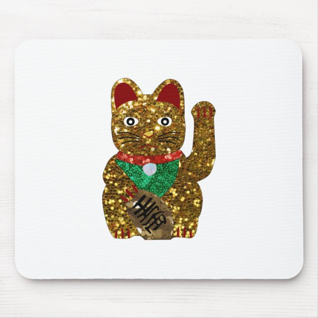 maneki neko cat mouse mat (Front)