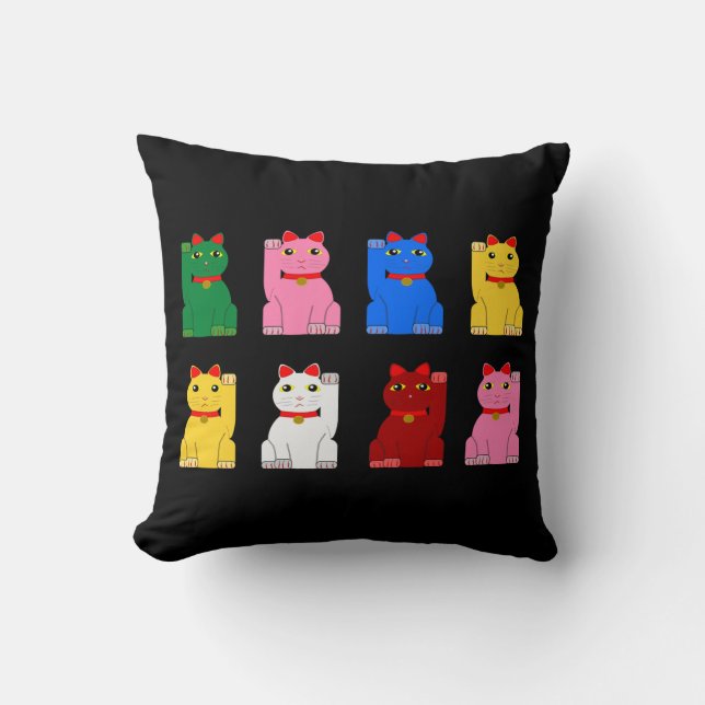 Maneki neko cushion (Front)