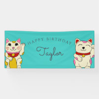 Maneki Neko Japanese Good Luck Cats Birthday