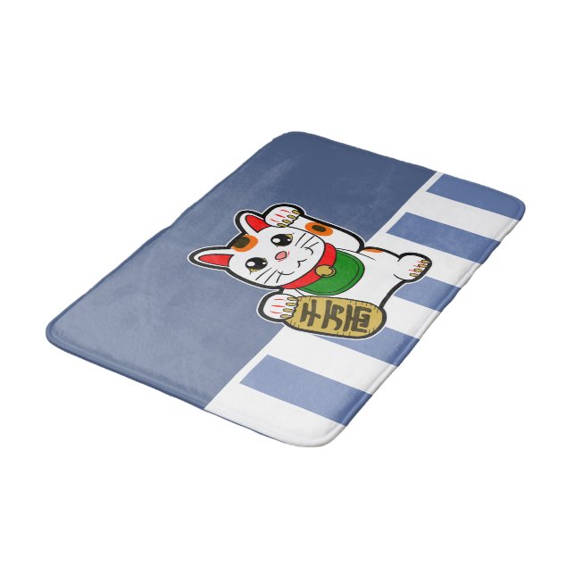 Maneki Neko: Japanese Lucky Cat Bath Mat (Angled)