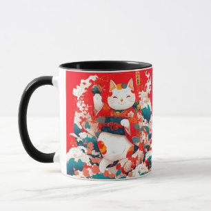 Maneki-Neko, Japanese Lucky Cat Mug