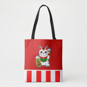 Maneki Neko: Japanese Lucky Cat Tote Bag
