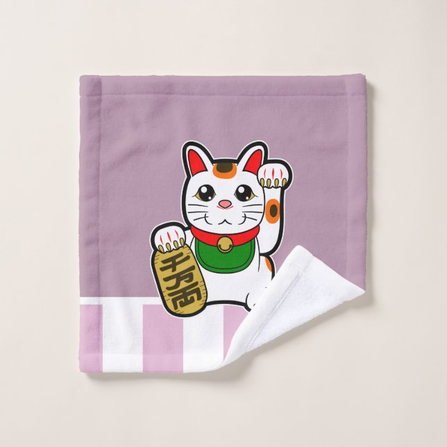 Maneki Neko: Japanese Lucky Cat Wash Cloth (Wash Cloth)