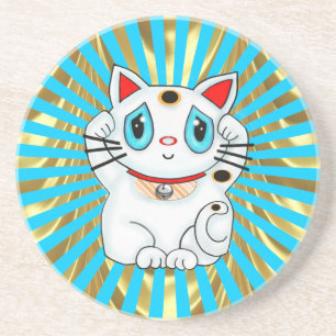 Maneki Neko Lucky Beckoning Cat Coaster