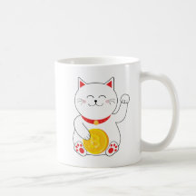 Maneki Neko Lucky Cat Bitcoin Mug