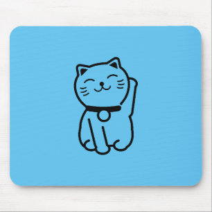 Maneki neko lucky cat Japanese kitten ever funny m Mouse Mat