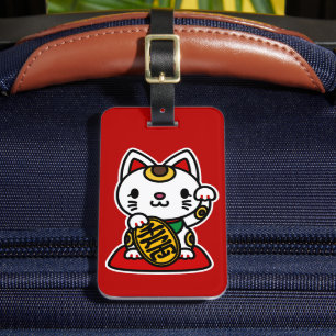 Maneki Neko (Lucky Cat) Luggage Tag