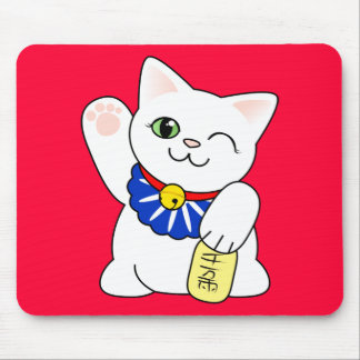 Maneki Neko Lucky Cat Mouse Mat