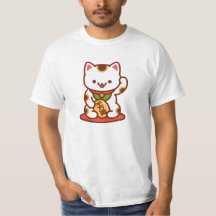 MANEKI-NEKO Lucky Cat T-Shirt - White