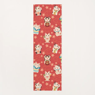 Maneki Neko Lucky Cats Yoga Mat