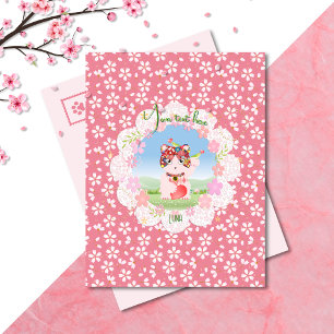 Maneki Neko Lucky Luna Post Card
