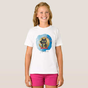 Maneki Neko Lucky Poilue Girls' T-Shirt