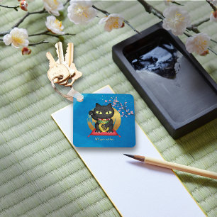 Maneki Neko Lucky Poilue Square Key Ring