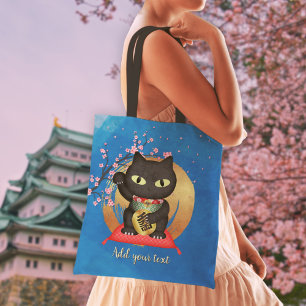 Maneki Neko Lucky Poilue Tote Bag